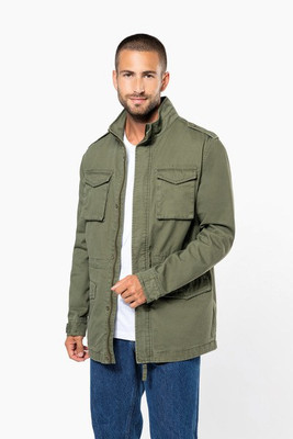 Kariban K6164 - Men's Cotton Twill Safari Jacket with Unique Wash