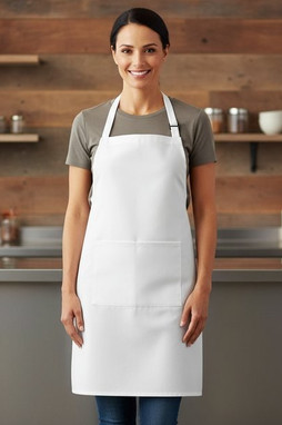 Canada Sportswear L08475 - Apron One Pocket Bib Apron White