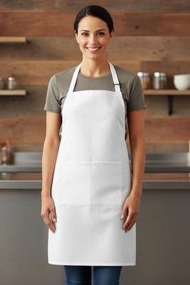 Canada Sportswear L08475 - Apron One Pocket Bib Apron White