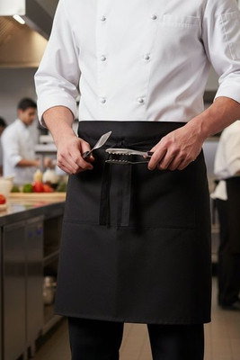 Canada Sportswear L9211B - Professional Chef's Waist Apron with Utility Pockets