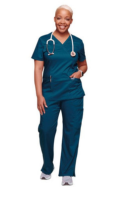 Cherokee CHWWE610 - Elegant Ladies' Twill Wrap Top with Pockets