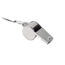 GiftRetail MO2268 - XIULA Sicherheits-Metallpfeife mit Lanyard