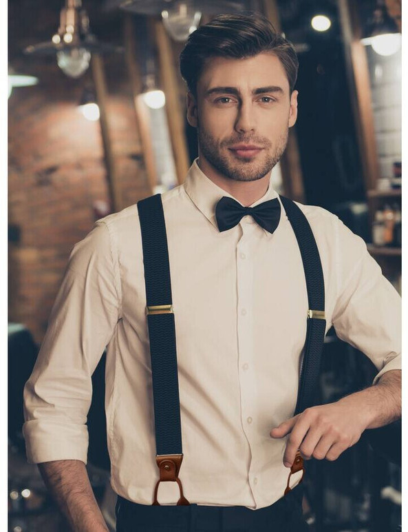 KARLOWSKY KYAG3 - Plain coloured modern suspenders with urban charm