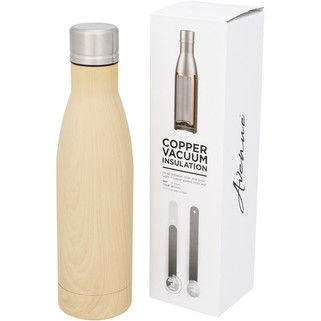 Vasa 500 ml wood-look copper vacuum insulated bottle - EgotierPro 100515