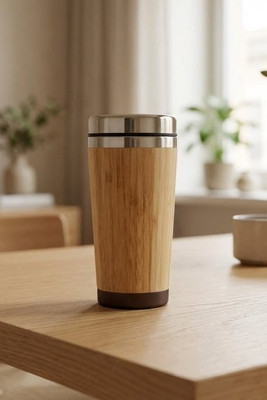 Bambus 450 ml tumbler with bamboo outer - EgotierPro 100636
