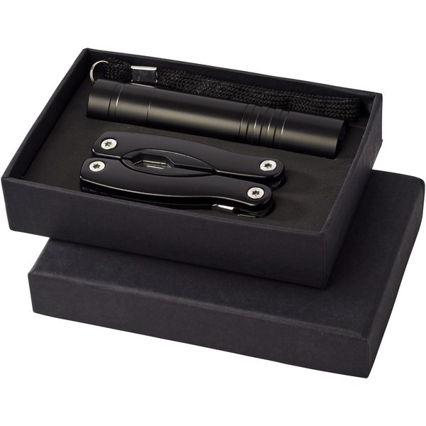 Scout multi-function knife and LED flashlight set - EgotierPro 104494
