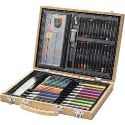 EgotierPro 106072 - Set per disegnare/colorare da 67 pezzi Rainbow