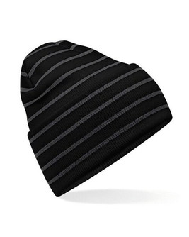 Beechfield B39R - Eco-Friendly Double Layer Striped Beanie with Cuff