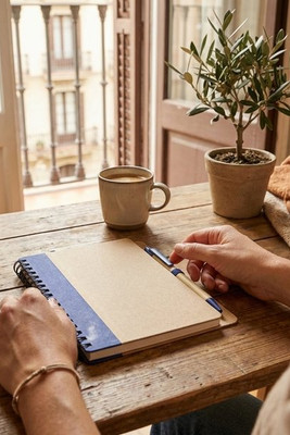 Priestly recycled notebook with pen - EgotierPro 106268