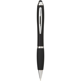 EgotierPro 106392 - Penna a sfera con stylus e impugnatura nera Nash