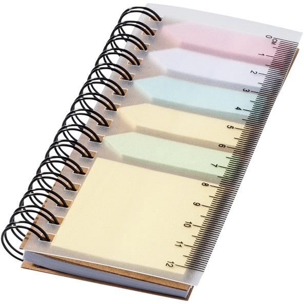 EgotierPro 106736 - Spinner spiral notebook with coloured sticky notes