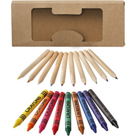 EgotierPro 106788 - Lucky 19-piece coloured pencil and crayon set