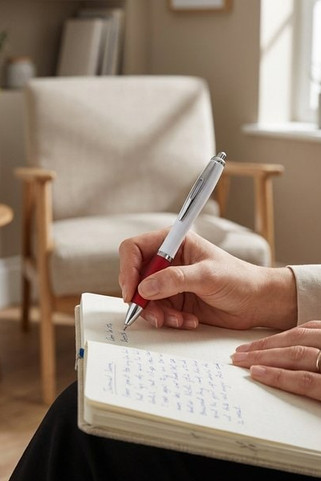 Nash ballpoint pen white barrel and coloured grip (blue ink) - EgotierPro 106900