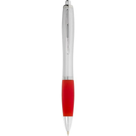 EgotierPro 107077 - Nash ballpoint pen silver barrel and coloured grip