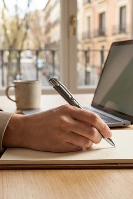 Moneta aluminium click ballpoint pen (blue ink) - EgotierPro 107105