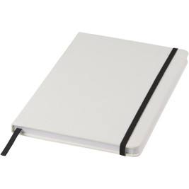 EgotierPro 107135 - Carnet de notes blanc A5 Spectrum avec élastique de couleur