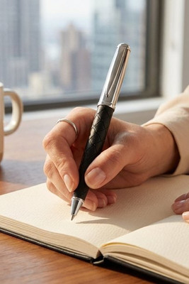 Luxe 107216 - Fidelio Leren balpen (zwarte inkt)