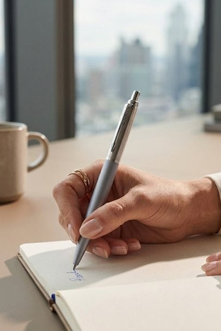 Parker 107327 - Jotter XL matt mit Kugelschreiber mit Chromverzierung