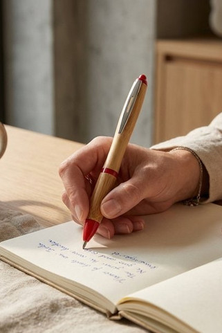 Nash bamboo ballpoint pen (blue ink) - EgotierPro 107378