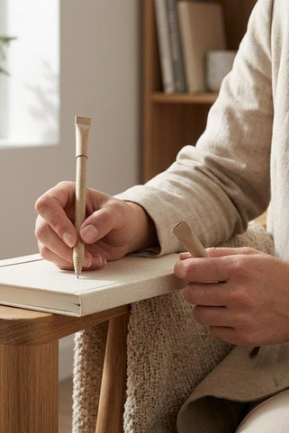 Asilah recycled paper ballpoint pen (blue ink) - EgotierPro 107380