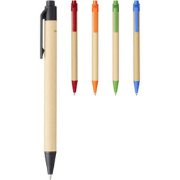 EgotierPro 107384 - Berk recycled carton and corn plastic ballpoint pen