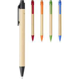 EgotierPro 107384 - Berk recycled carton and corn plastic ballpoint pen
