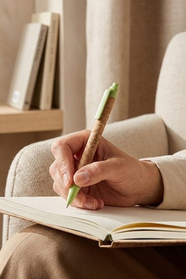 Kuličkové pero Midar z korku a pšeničné slámy - EgotierPro 107385