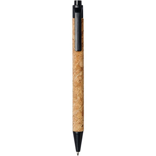 Stylo bille Midar en liège et paille de blé (encre noire) - EgotierPro 107385