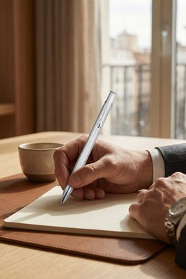 Moneta aluminium click ballpoint pen (black ink) - EgotierPro 107440