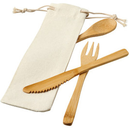 EgotierPro 112995 - Celuk bamboo cutlery set