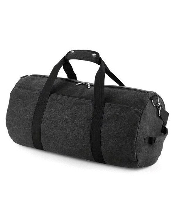 Bagbase BG655 - Premium Vintage Canvas Travel Barrel Bag