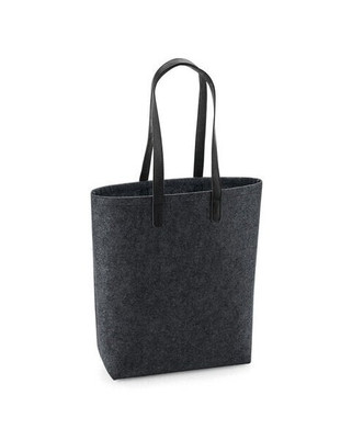 Bagbase BG738 - Elegant Polyester Felt Tote with Leather Straps