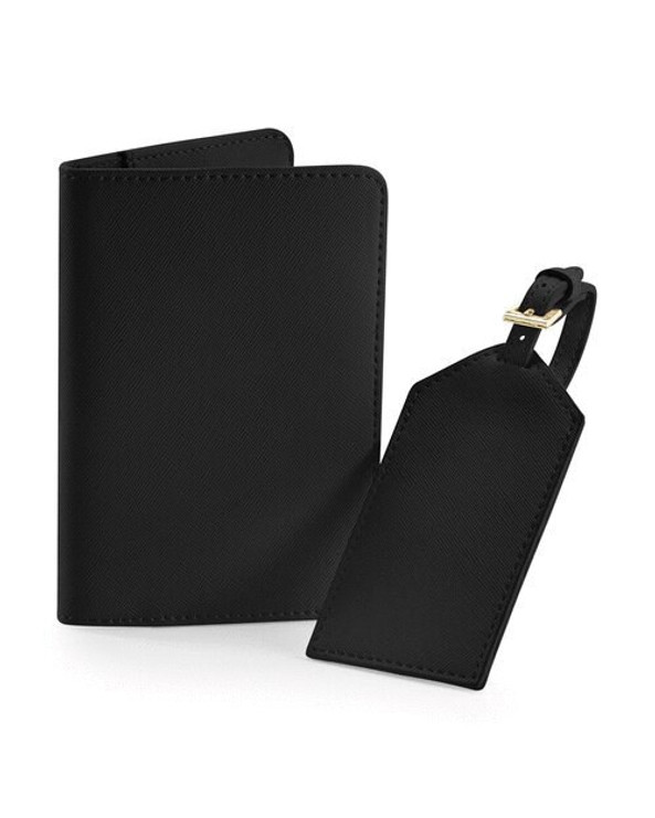 Bagbase BG755 - Luxury Leather Travel Passport and Tag Set