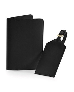 Bagbase BG755 - Luxury Leather Travel Passport and Tag Set