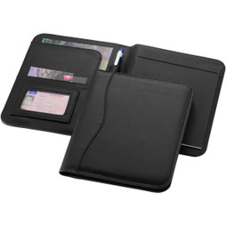 EgotierPro 119984 - Ebony Executive A5 Portfolio with Notepad