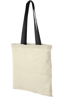 EgotierPro 120131 - Nevada 100 g/m² cotton tote bag coloured handles 7L