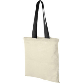 EgotierPro 120131 - Shopper in cotone 100 g/m² con manici colorati Nevada - 7L