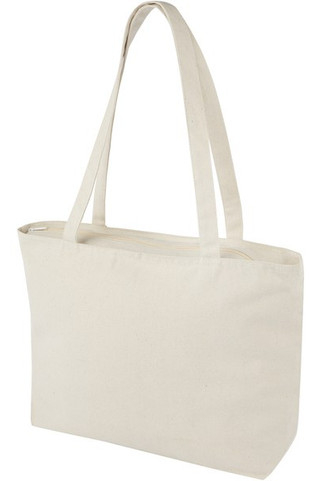 Ningbo 320 g/m² zippered cotton tote bag 15L - EgotierPro 120331
