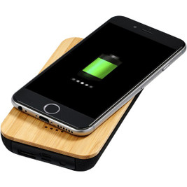 EgotierPro 124117 - Future 6000 mAh bamboo/fabric wireless power bank