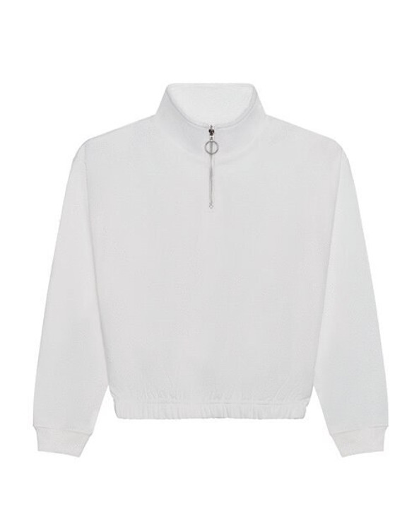 JUST HOODS BY AWDIS JH037 - Women's Cropped Funnel Neck 1/4 Zip Sweatshirt