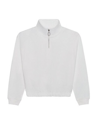 JUST HOODS BY AWDIS JH037 - Womens Cropped Funnel Neck 1/4 Zip Sweatshirt