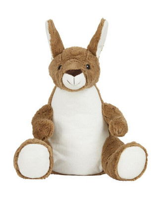 MUMBLES BEARS MM575 - Customizable Plush Kangaroo with Embroidery Surface