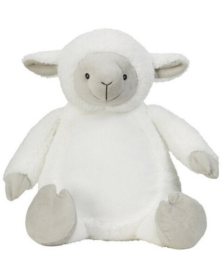 MUMBLES BEARS MM576 - Customizable Plush Lamb with Embroidery Surface