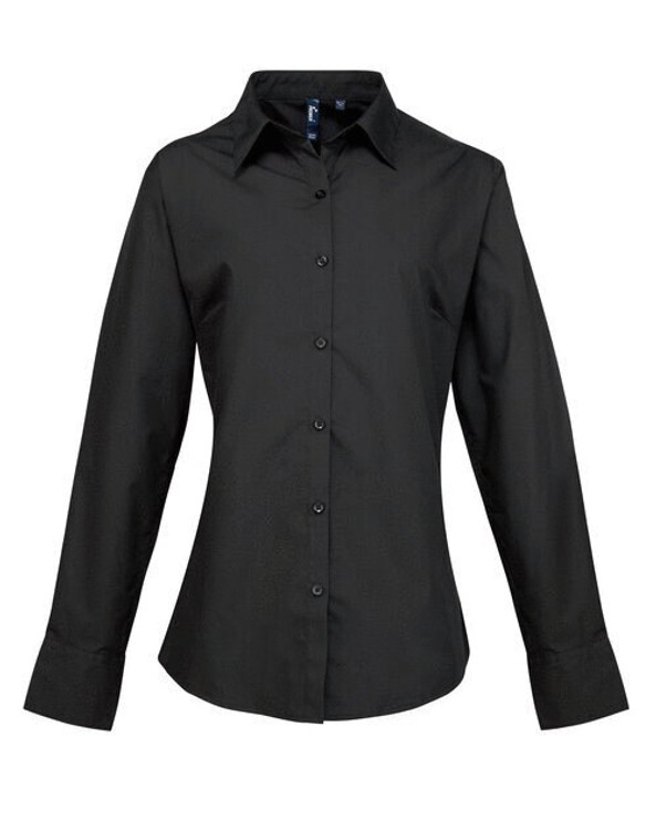 Premier Workwear PR307 - Women's Premium Long Sleeve Poplin Shirt