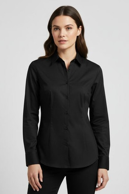 Premier Workwear PR307 - Womens Premium Long Sleeve Poplin Shirt