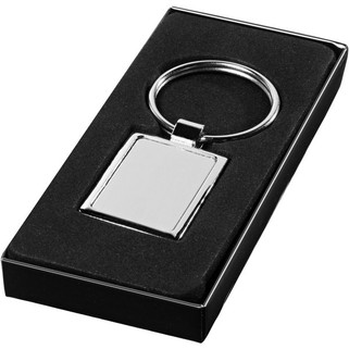 Sergio rectangular metal keychain - EgotierPro 538050
