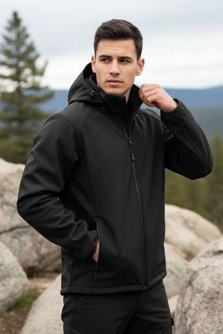 Result R911M - RECYCLED 3 LAYER PRINTABLE HOODED SOFTSHELL