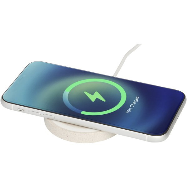 Naka 5W wheat straw wireless charging pad - EgotierPro 124136