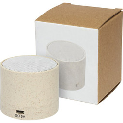 EgotierPro 124138 - Coluna Bluetooth® em palha de trigo "Kikai"