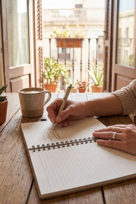 Carnet Cobble A5 à spirales en carton recyclé avec papier de pierre - EgotierPro 107732